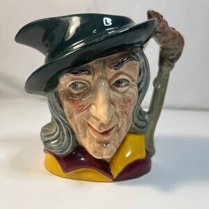 Royal Doulton Toby Mug Pied Piper Creamer 4" Pitcher 1953 England Ceramic